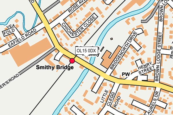 OL15 0DX map - OS OpenMap – Local (Ordnance Survey)