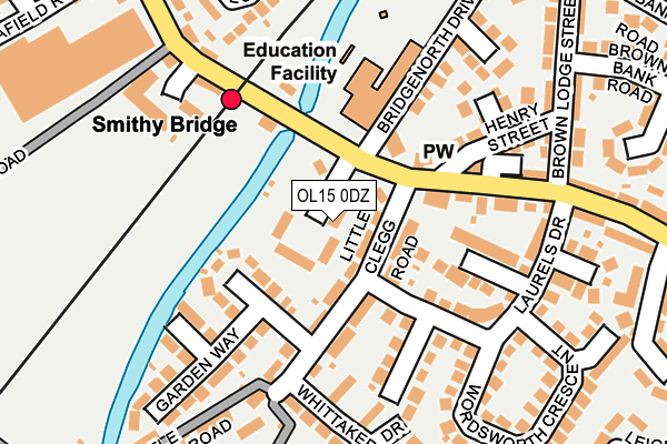 OL15 0DZ map - OS OpenMap – Local (Ordnance Survey)