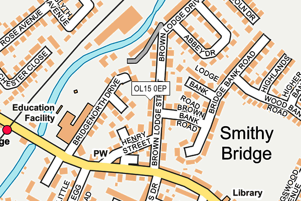 OL15 0EP map - OS OpenMap – Local (Ordnance Survey)