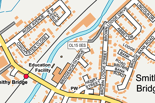 OL15 0ES map - OS OpenMap – Local (Ordnance Survey)