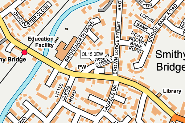 OL15 0EW map - OS OpenMap – Local (Ordnance Survey)