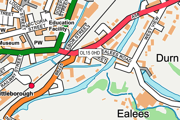 OL15 0HD map - OS OpenMap – Local (Ordnance Survey)