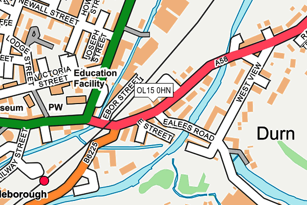 OL15 0HN map - OS OpenMap – Local (Ordnance Survey)