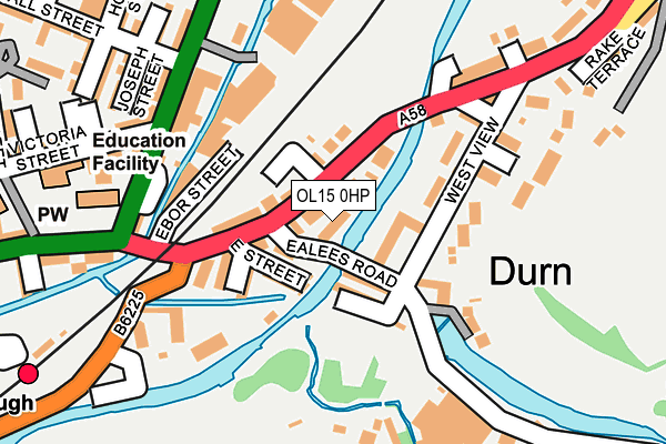 OL15 0HP map - OS OpenMap – Local (Ordnance Survey)