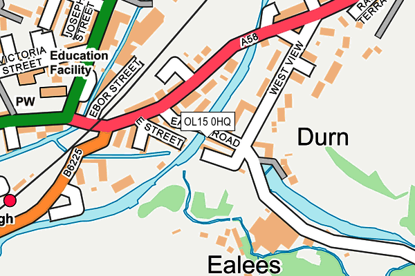 OL15 0HQ map - OS OpenMap – Local (Ordnance Survey)