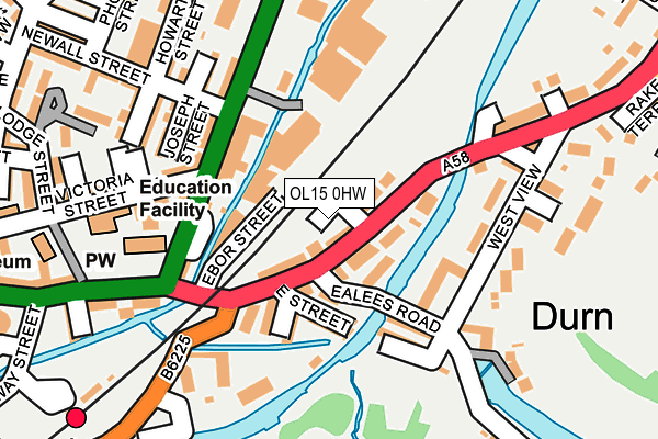 OL15 0HW map - OS OpenMap – Local (Ordnance Survey)