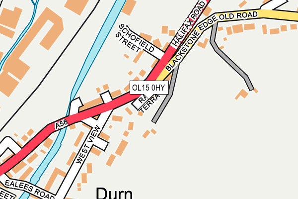 OL15 0HY map - OS OpenMap – Local (Ordnance Survey)