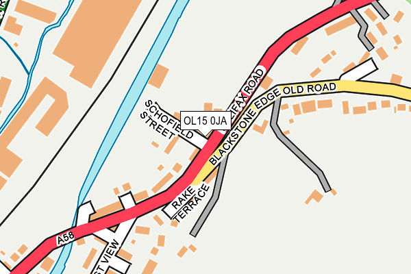 OL15 0JA map - OS OpenMap – Local (Ordnance Survey)