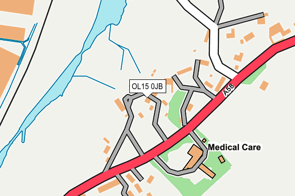 OL15 0JB map - OS OpenMap – Local (Ordnance Survey)