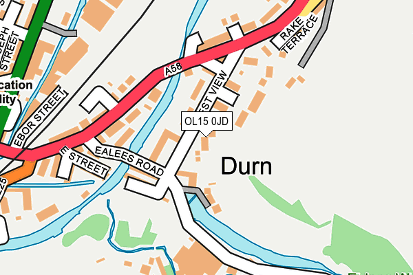 OL15 0JD map - OS OpenMap – Local (Ordnance Survey)