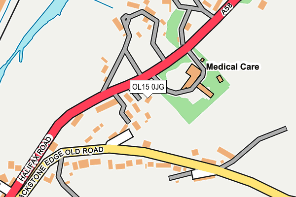 OL15 0JG map - OS OpenMap – Local (Ordnance Survey)