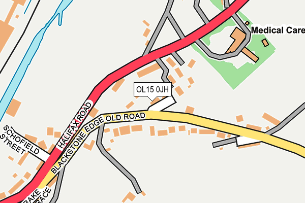 OL15 0JH map - OS OpenMap – Local (Ordnance Survey)