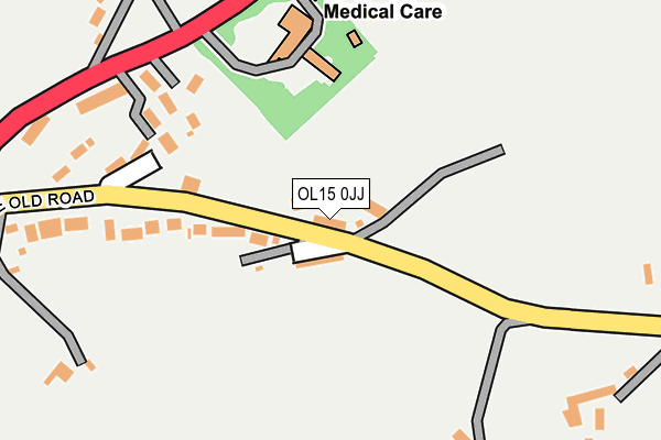OL15 0JJ map - OS OpenMap – Local (Ordnance Survey)
