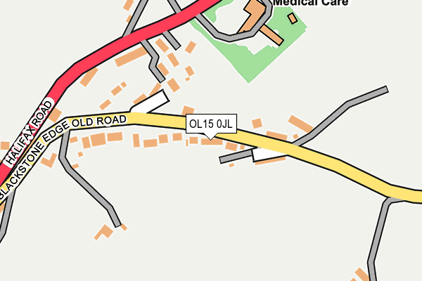 OL15 0JL map - OS OpenMap – Local (Ordnance Survey)