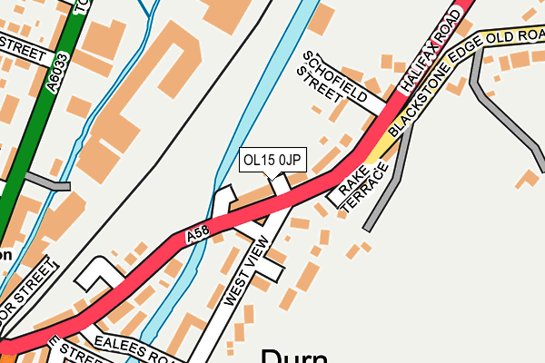 OL15 0JP map - OS OpenMap – Local (Ordnance Survey)