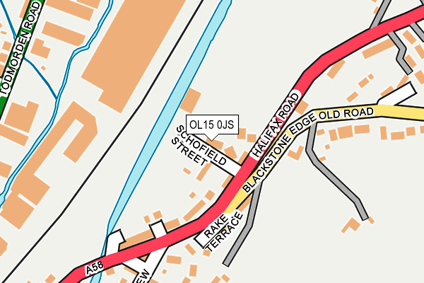 OL15 0JS map - OS OpenMap – Local (Ordnance Survey)