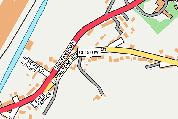 OL15 0JW map - OS OpenMap – Local (Ordnance Survey)