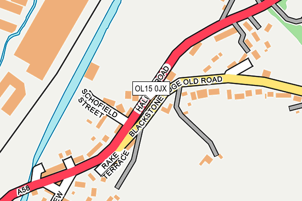 OL15 0JX map - OS OpenMap – Local (Ordnance Survey)