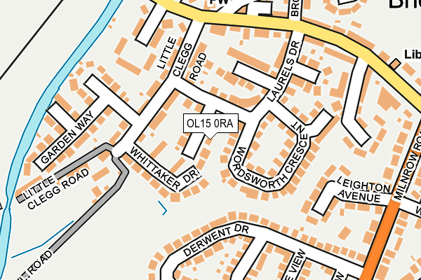 OL15 0RA map - OS OpenMap – Local (Ordnance Survey)