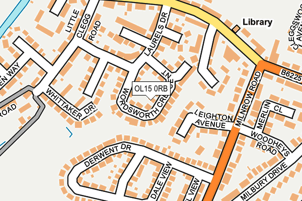 OL15 0RB map - OS OpenMap – Local (Ordnance Survey)