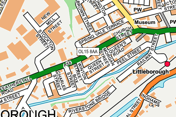 OL15 8AA map - OS OpenMap – Local (Ordnance Survey)