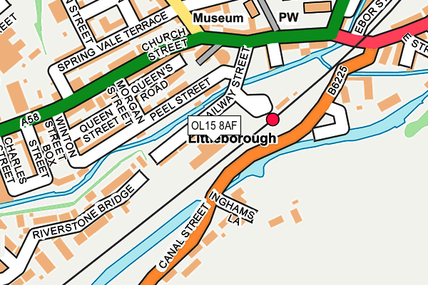 OL15 8AF map - OS OpenMap – Local (Ordnance Survey)