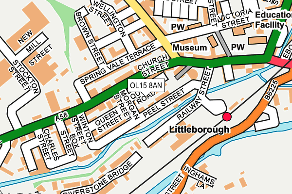 OL15 8AN map - OS OpenMap – Local (Ordnance Survey)