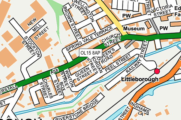 OL15 8AP map - OS OpenMap – Local (Ordnance Survey)