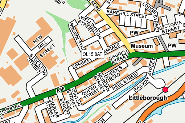 OL15 8AT map - OS OpenMap – Local (Ordnance Survey)