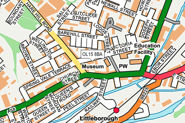 OL15 8BA map - OS OpenMap – Local (Ordnance Survey)