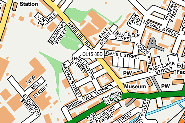 OL15 8BD map - OS OpenMap – Local (Ordnance Survey)