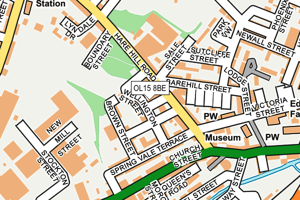 OL15 8BE map - OS OpenMap – Local (Ordnance Survey)