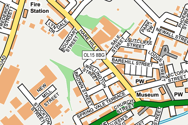 OL15 8BG map - OS OpenMap – Local (Ordnance Survey)