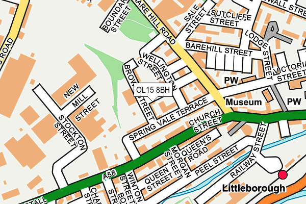 OL15 8BH map - OS OpenMap – Local (Ordnance Survey)