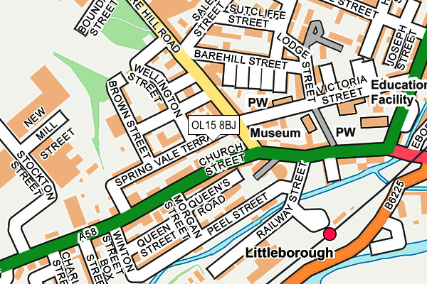 OL15 8BJ map - OS OpenMap – Local (Ordnance Survey)