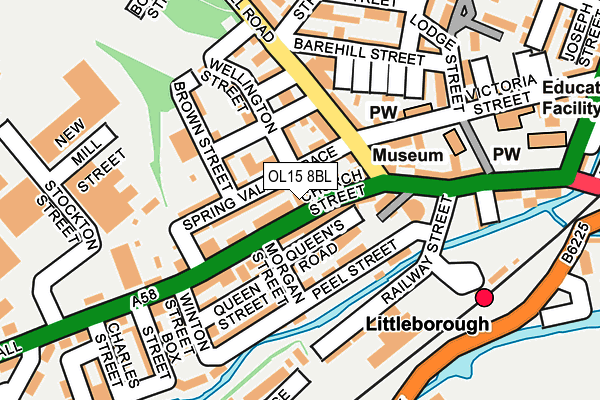 OL15 8BL map - OS OpenMap – Local (Ordnance Survey)