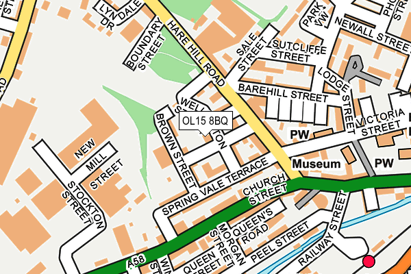 OL15 8BQ map - OS OpenMap – Local (Ordnance Survey)