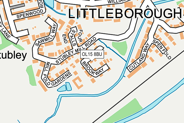 OL15 8BU map - OS OpenMap – Local (Ordnance Survey)