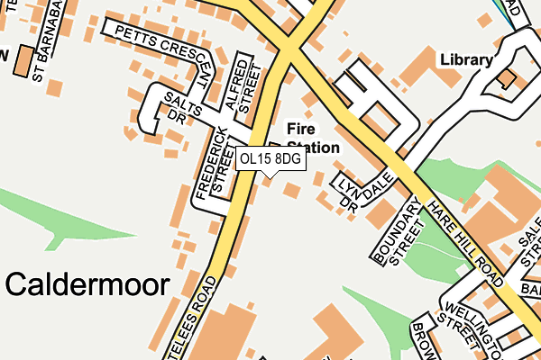 OL15 8DG map - OS OpenMap – Local (Ordnance Survey)