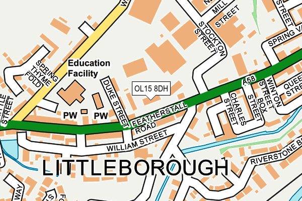 OL15 8DH map - OS OpenMap – Local (Ordnance Survey)
