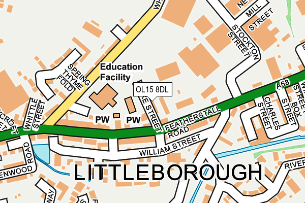 OL15 8DL map - OS OpenMap – Local (Ordnance Survey)