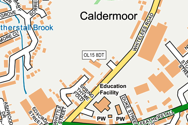 Map of THE LITTLEBOROUGH CLUB LIMITED at local scale