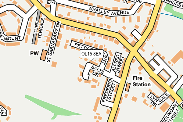 OL15 8EA map - OS OpenMap – Local (Ordnance Survey)