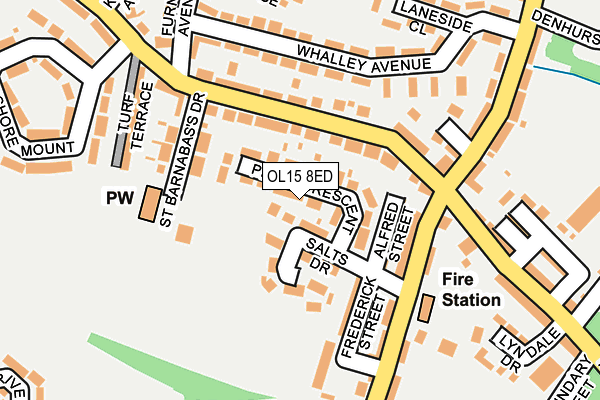 OL15 8ED map - OS OpenMap – Local (Ordnance Survey)