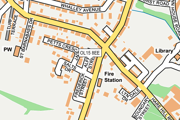 OL15 8EE map - OS OpenMap – Local (Ordnance Survey)