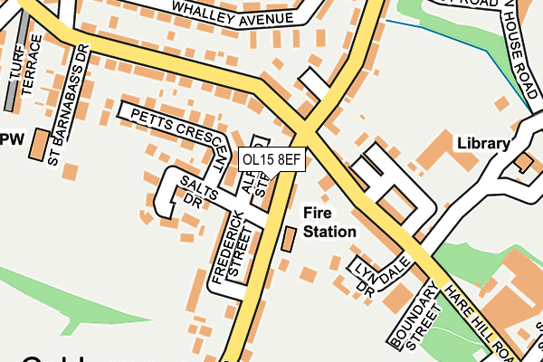 OL15 8EF map - OS OpenMap – Local (Ordnance Survey)