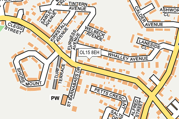 OL15 8EH map - OS OpenMap – Local (Ordnance Survey)