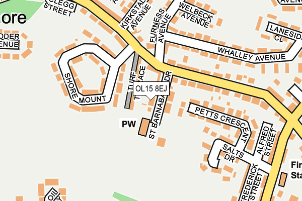 OL15 8EJ map - OS OpenMap – Local (Ordnance Survey)