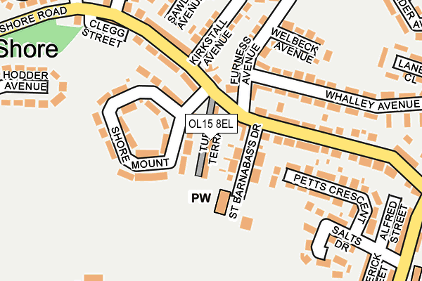 OL15 8EL map - OS OpenMap – Local (Ordnance Survey)