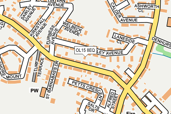 OL15 8EQ map - OS OpenMap – Local (Ordnance Survey)